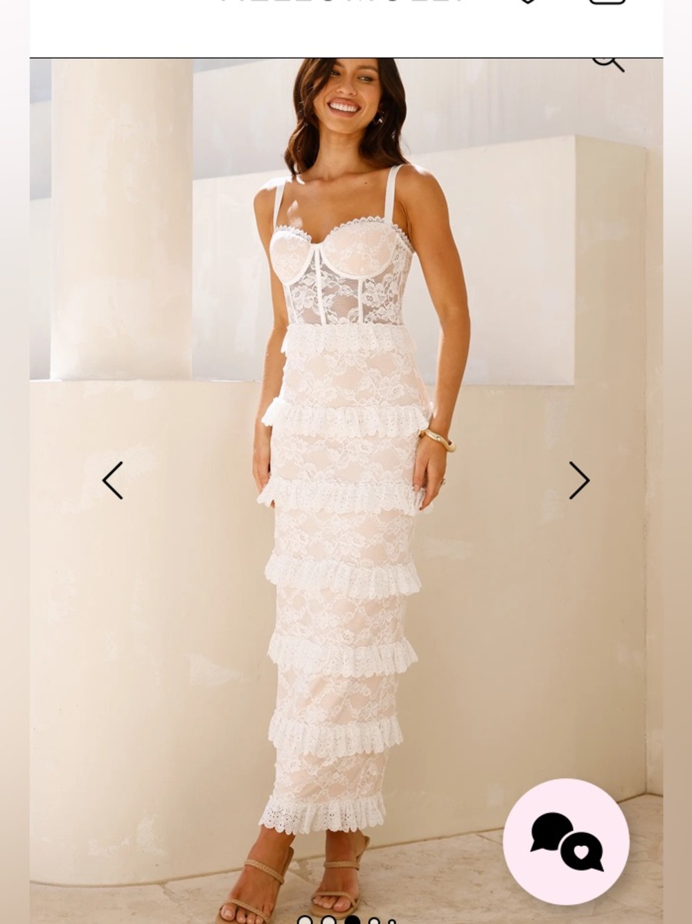 Hello Molly Luxe Mystique Lace Maxi Dress from Label Dear Emilia Sz M
